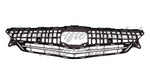 GRILLE MATTE-DARK GRAY W/CHROME MLDG — photo 1