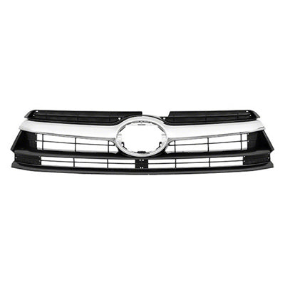 GRILLE PAINTED DARK GRAY W/CHROME MOULDING