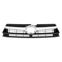 GRILLE PAINTED DARK GRAY W/CHROME MOULDING