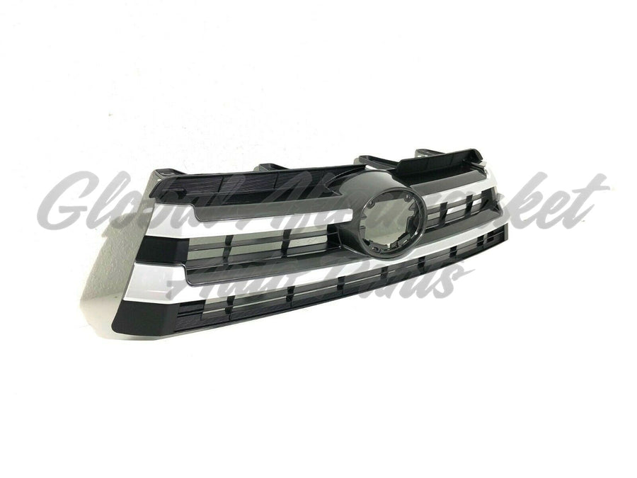 GRILLE MATTE BLACK/GRAY W/PTD SILVER BARS