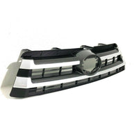 GRILLE MATTE BLACK/GRAY W/PTD SILVER BARS