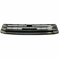 GRILLE MATTE-BLACK/GRAY W/CHROME BARS