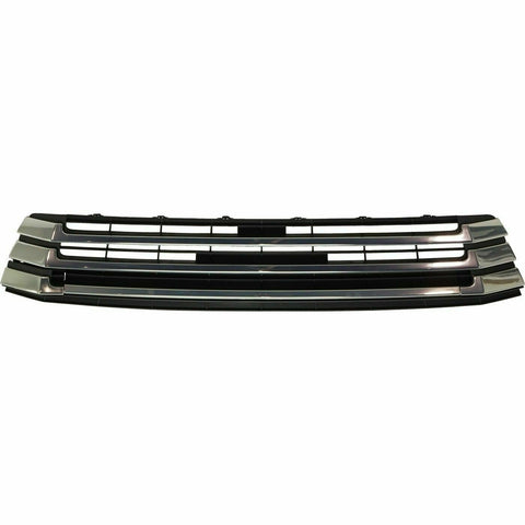 GRILLE MATTE-BLACK/GRAY W/CHROME BARS