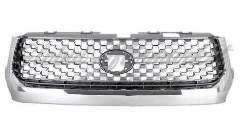 GRILLE FR CHROME FRAME W/ LIGHT GRAY HONEYCOMB CENTER