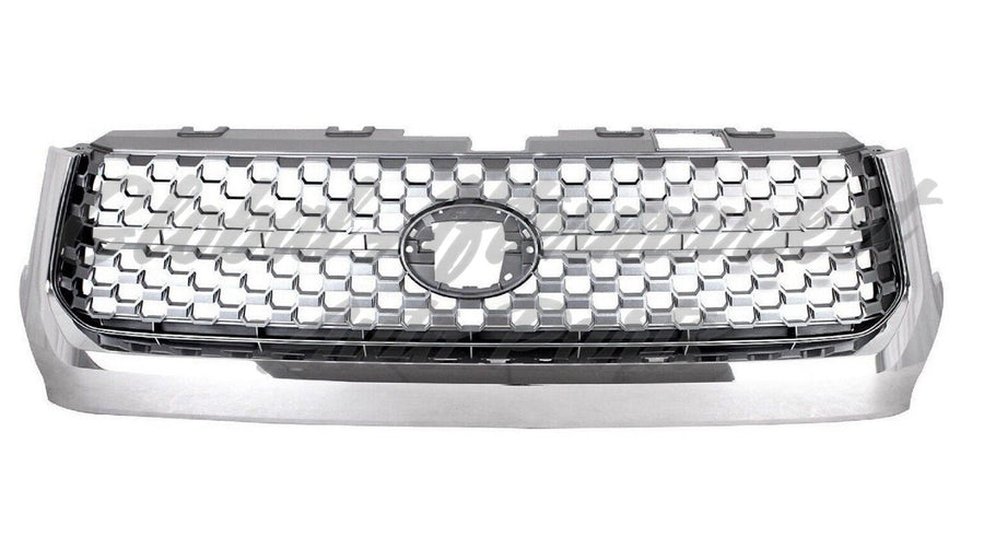 GRILLE FR CHROME FRAME W/ LIGHT GRAY HONEYCOMB CENTER