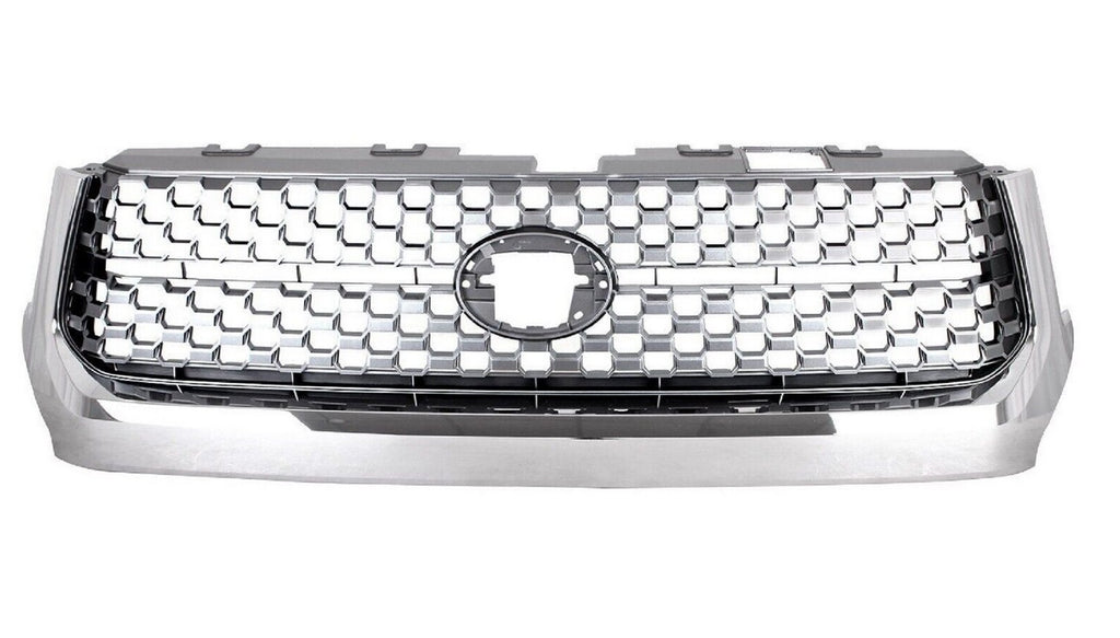 GRILLE FR CHROME FRAME W/ LIGHT GRAY HONEYCOMB CENTER