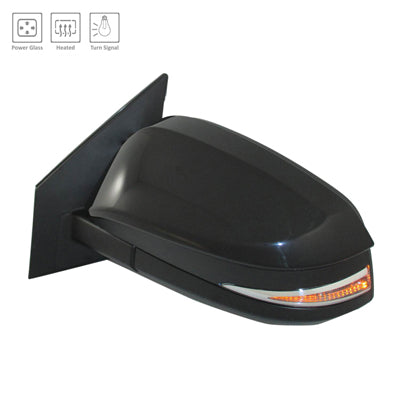 DOOR MIRROR LH POWER HTD NORTH AMERICAN BUILT W/SIGNAL/SPOTTER GLASS W/O BLIND SPOT