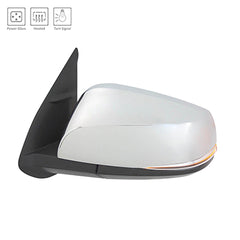 DOOR MIRROR LH POWER HTD CHROME W/SIGNAL W/O BLIND SPOT MANUAL FOLD