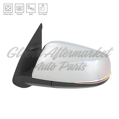 DOOR MIRROR LH POWER HTD CHROME CAP W/SIGNAL/BLIND SPOT/ MANUAL FOLD
