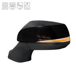 DOOR MIRROR LH POWER PTM HTD W/SIGNAL/BLIND SPOT (7 PIN PLUG)