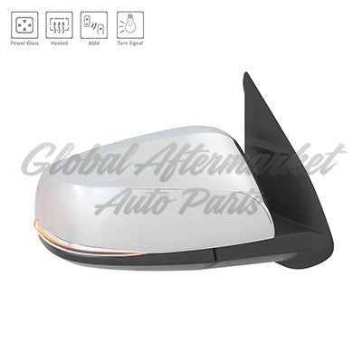 DOOR MIRROR RH POWER HTD CHROME CAP W/SIGNAL/BLIND SPOT/ MANUAL FOLD