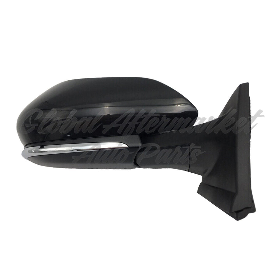 DOOR MIRROR RH POWER PTM GLOSS BLACK W/BLIND SPOT