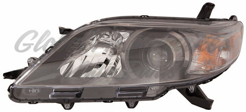 HEAD LAMP LH W/BLACK BEZEL SE MODEL HQ