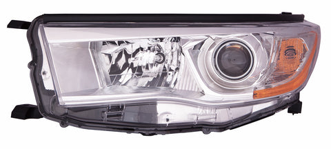 HEAD LAMP LH W/BRIGHT CHROME BEZEL CAPA