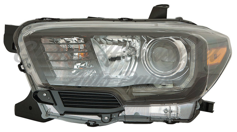 HEAD LAMP LH W/LED FOG LAMP BLACK BEZEL