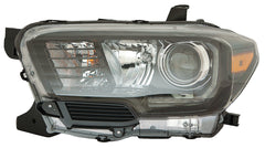 HEAD LAMP LH W/LED FOG LAMP BLACK BEZEL HQ