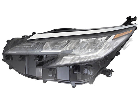 HEAD LAMP LH LED CHROME BEZEL W/LED LOWER STRIP FOR LTD HQ