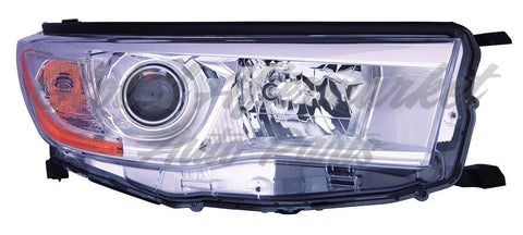 HEAD LAMP RH W/BRIGHT CHROME BEZEL CAPA