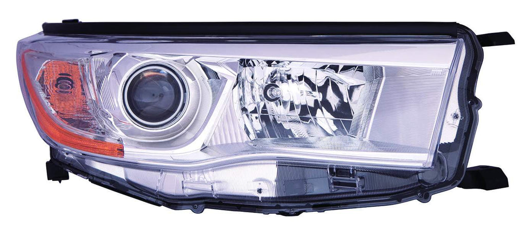 HEAD LAMP RH W/BRIGHT CHROME BEZEL HQ
