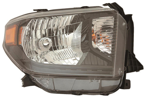 HEAD LAMP RH W/BLACK BEZEL W/O LED RUNNING LAMP CAPA