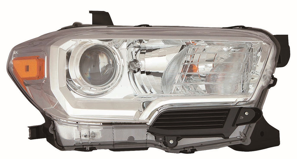 HEAD LAMP RH HALOGEN CHROME BEZEL W/O LED DRL