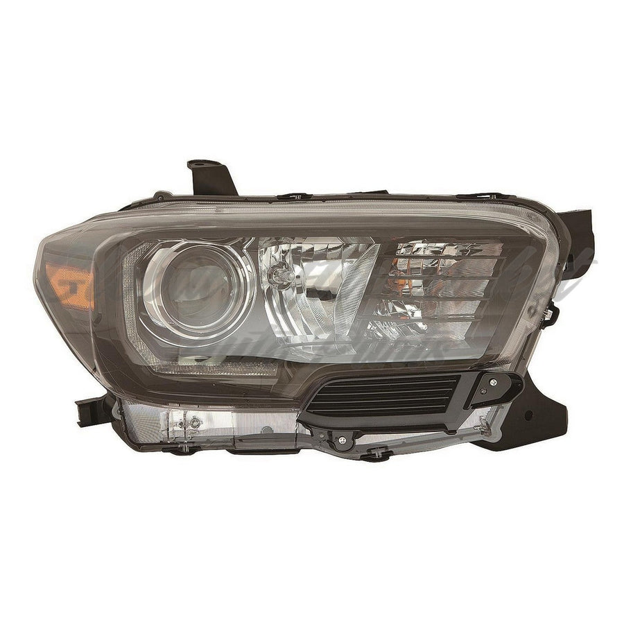 HEAD LAMP RH HALOGEN W/LED DRL/FOG LAMP/BLACK BEZEL CAPA