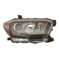 HEAD LAMP RH HALOGEN W/LED DRL/FOG LAMP/BLACK BEZEL CAPA