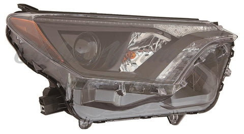 HEAD LAMP RH W/ BLACK BEZEL HALOGEN NORTH AMERICAN BUILT