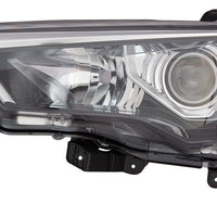 HEAD LAMP LH HALOGEN W/CHROME TRIM/BLACK BEZEL CAPA