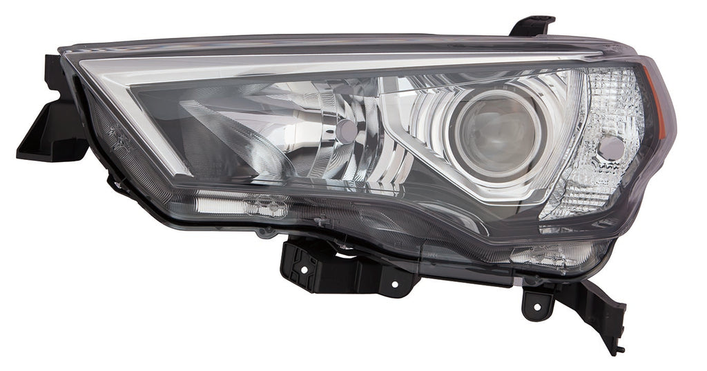 HEAD LAMP LH HALOGEN W/CHROME TRIM/BLACK BEZEL HQ