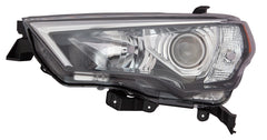 HEAD LAMP LH HALOGEN W/CHROME TRIM/BLACK BEZEL HQ