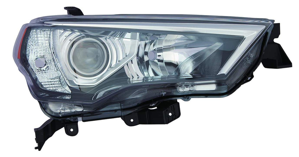 HEAD LAMP RH HALOGEN W/CHROME TRIM/BLACK BEZEL CAPA