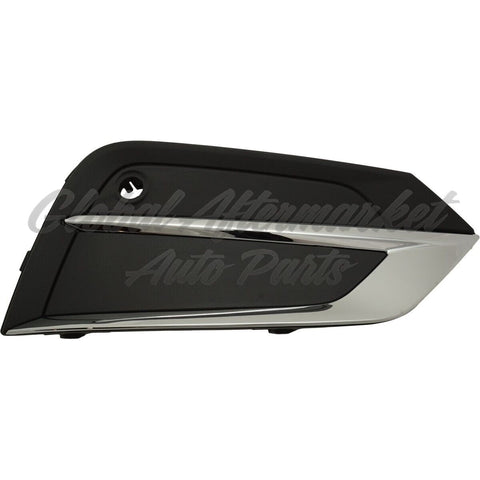 FOG LAMP COVER RH TEXTURED BLACK W/CHROME MOLDING STRIP