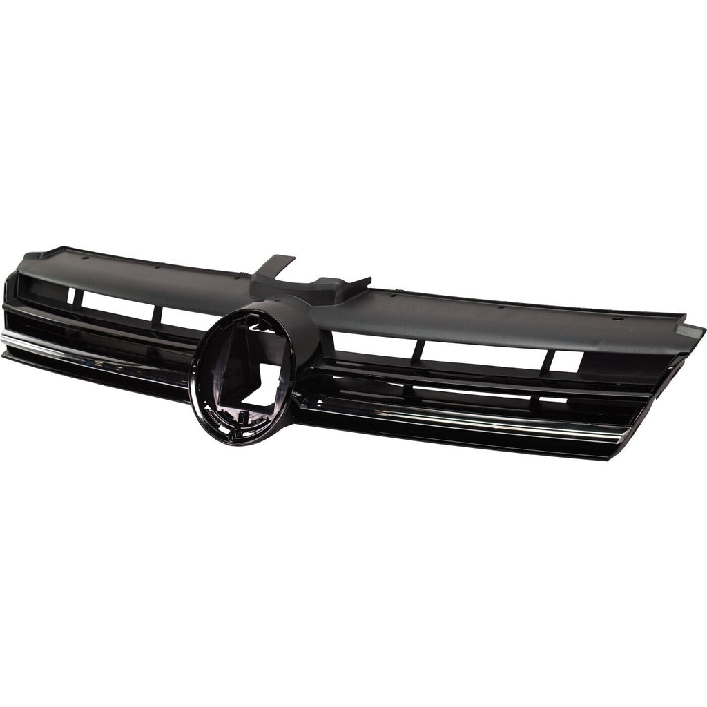 GRILLE PRIMED BLACK W/CHROME MOULDING