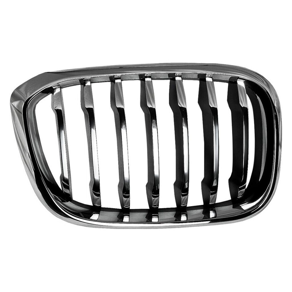 GRILLE RH CHROME FRAME W/BLACK SLATS/CHROME FR EDGE W/O M-PKG