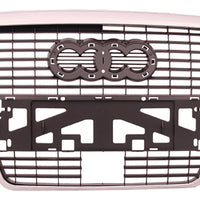 GRILLE SLV-BLACK W/CHROME FRAME W/HOLE