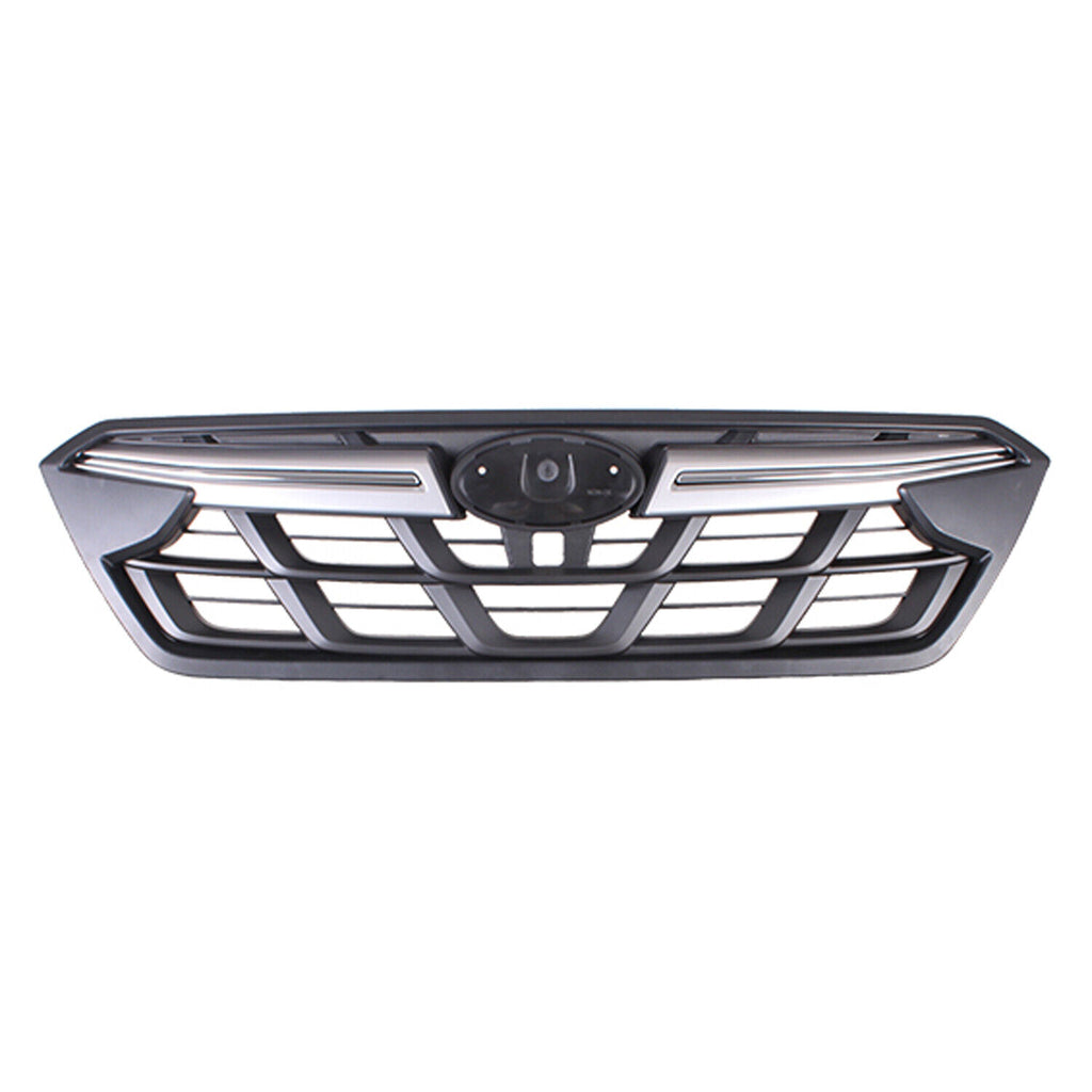 GRILLE FR BLACK W/UPPER ARGENT MOLDING W/CHROME INSERT STRIP W/O EMBLEM FOR 2.5
