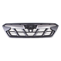 GRILLE FR BLACK W/UPPER ARGENT MOLDING W/CHROME INSERT STRIP W/O EMBLEM FOR 2.5