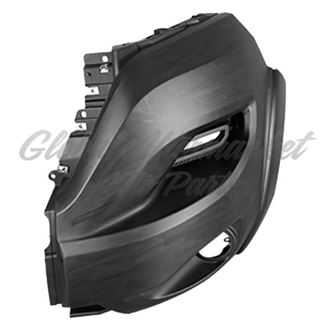 BUMPER FR LH TEXTURED BLACK W/ FOG W/O SENSOR