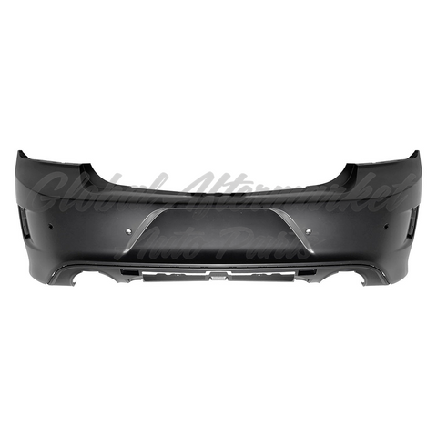 BUMPER RR PRIMED W/ BLIND SPOT BRACKETS/ 4 PARK SENSORS/ SIDE VENT STYLE EXCLUDE WIDE BODY