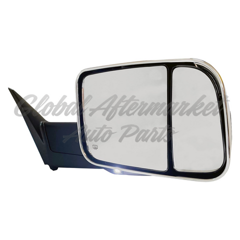 DOOR MIRROR RH CHROME CAP POWER HTD UPPER W/PUDDLE LAMP/SIGNAL/MANUAL FOLD/CONVEX LOWER