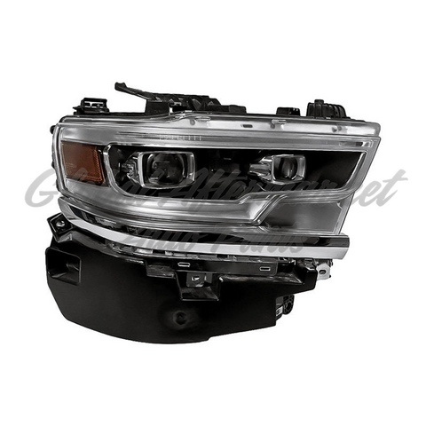 HEAD LAMP RH LED CHROME BEZEL PROJECTOR TYPE W/ MODULE