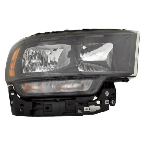 HEAD LAMP RH HALOGEN BLACK BEZEL W/O LOGO CAPA