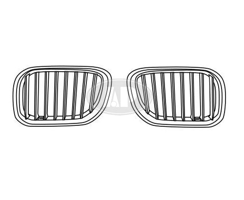 GRILLE RH CHROME/SILVER W/TITANIUM