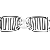 GRILLE RH CHROME/SILVER W/TITANIUM