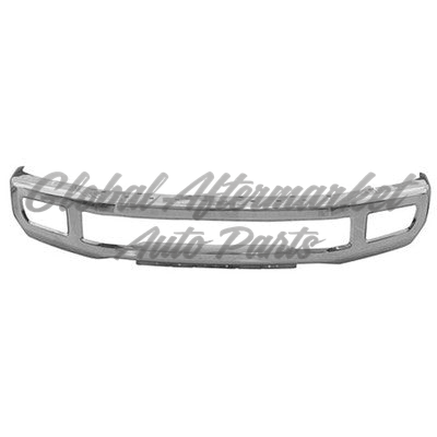 BUMPER FACE BAR FR CHROME STEEL W/FOGS W/O FLARE
