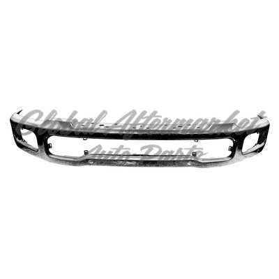 BUMPER FACE BAR FR CHROME STAMPED PART W/ SENSOR / FOGS