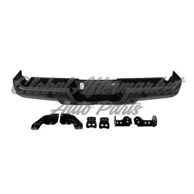 BUMPER RR ASSY BLACK PTM W/BOTH ENDS/REINFORCEMENT BRACKET W/O PARK ASSIST SENSOR