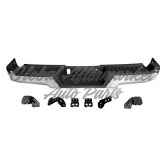 BUMPER RR ASSY CHROME W/BOTH ENDS/REINFORCEMENT BRACKET/SENSOR