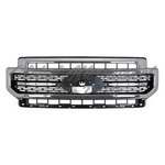 GRILLE FR TEXTURED BLACK W/ CHROME MOLDING — photo 1